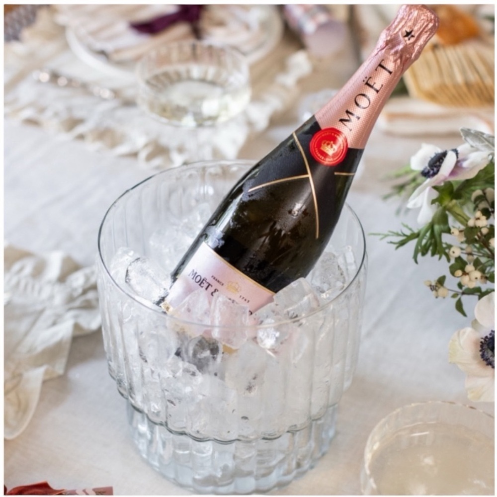 NWT Be Home Shea Glass Champagne Bucket Winter Jilly Box 2025